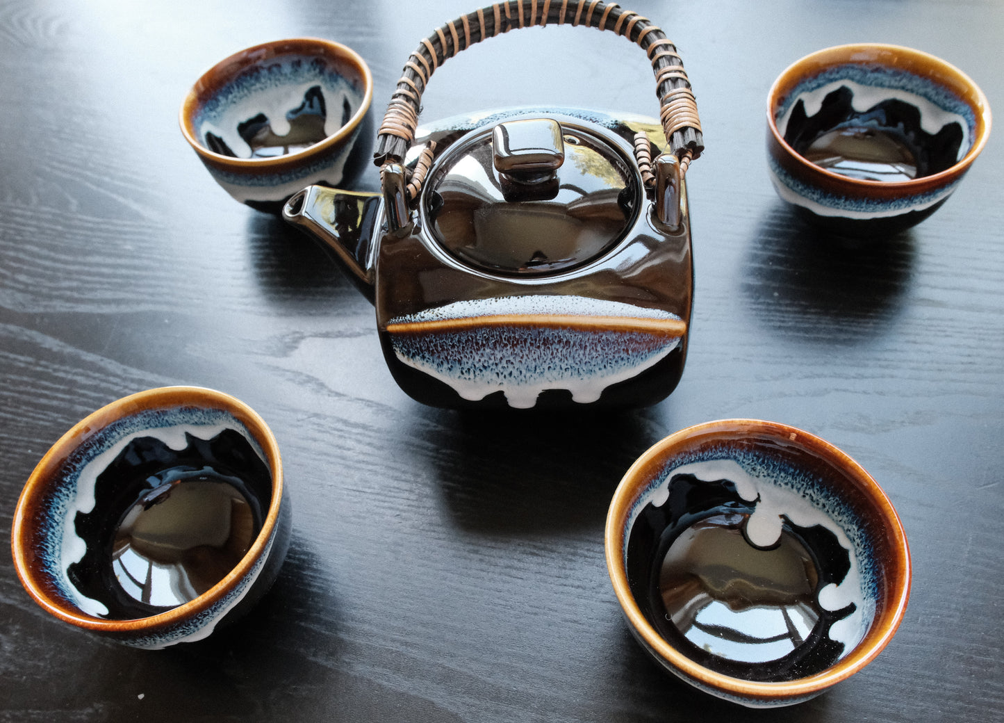 Kinyo Earthenware Minoware Teapot & Teabowls set