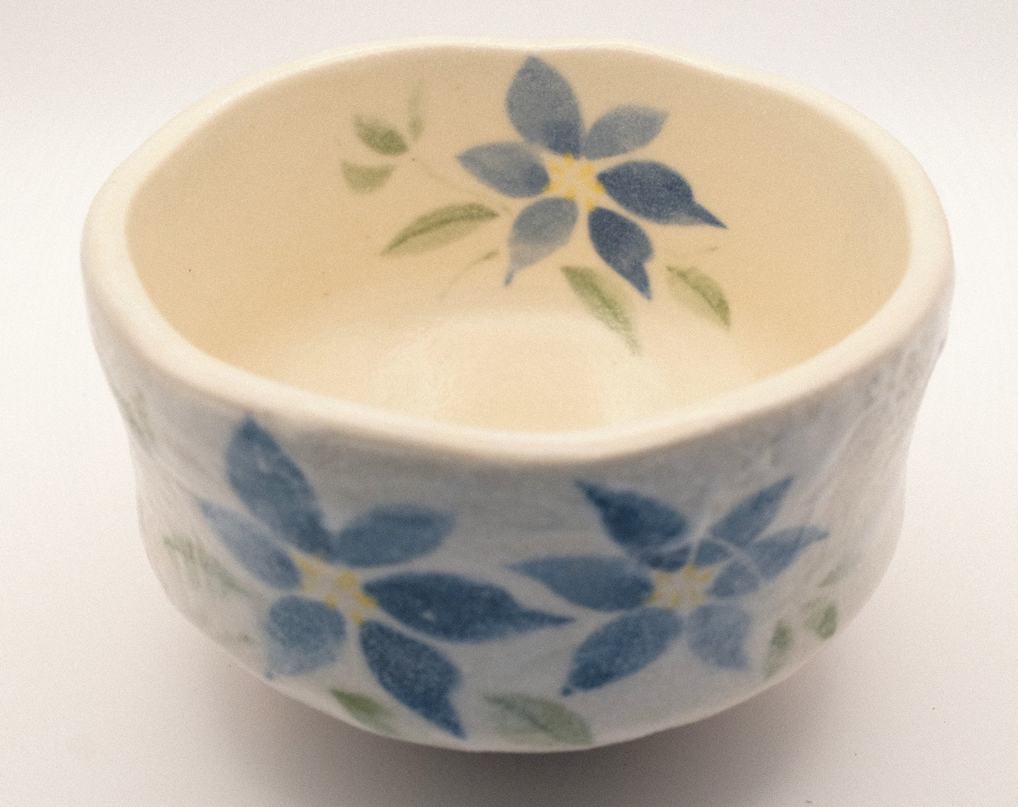 Mini Matcha set - Japanese Maple and Tessen flower motif (2 bowls, whisk, scoop)