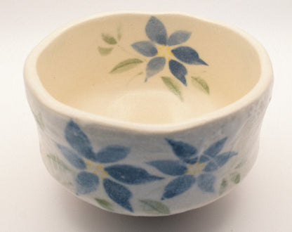 Mini Matcha set - Japanese Maple and Tessen flower motif (2 bowls, whisk, scoop)