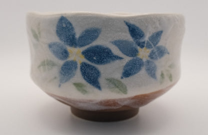 Mini Matcha set - Japanese Maple and Tessen flower motif (2 bowls, whisk, scoop)