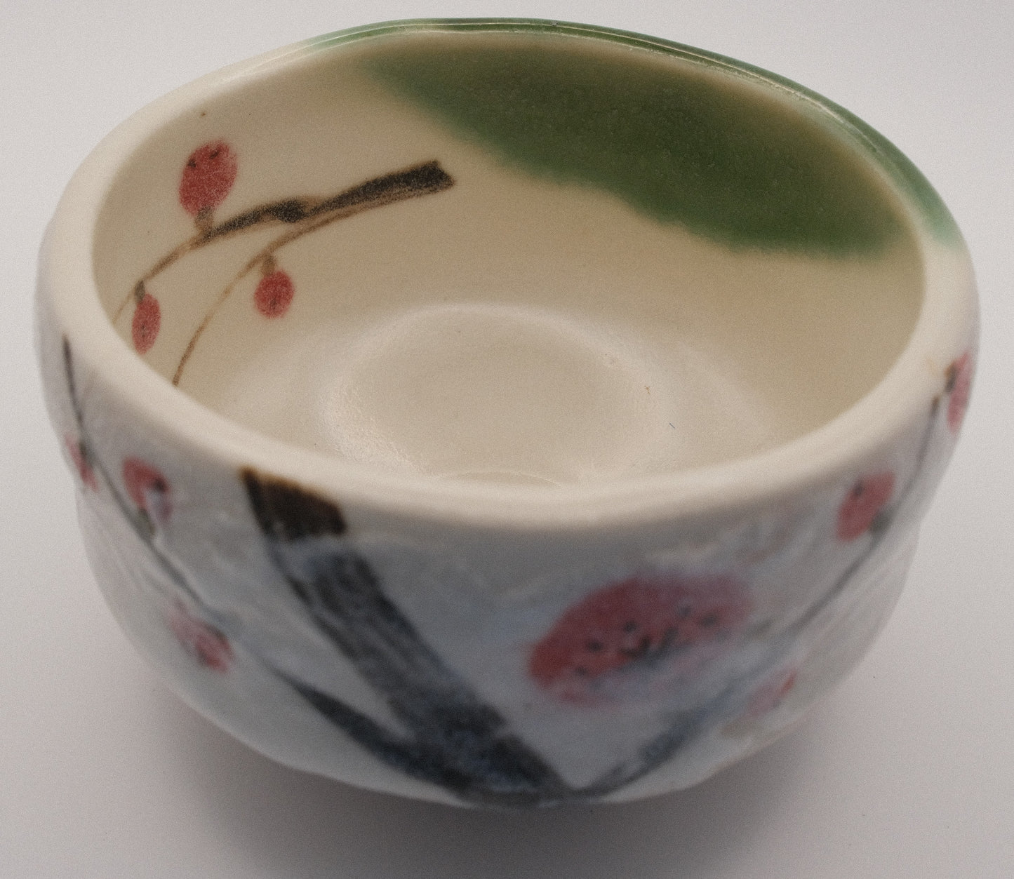 Mini Matcha set - Plum and Sakura motif (2 bowls, whisk, scoop)