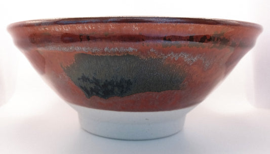 Artisan Brushed Red Ramen Bowl 7"