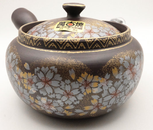 Banko Ware Teapot with Red Plum motif  (350ml)